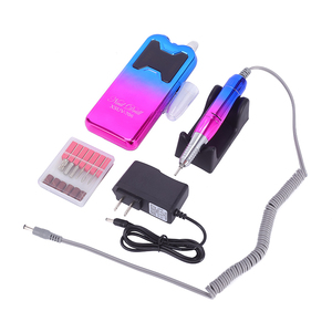 Profesyonel taşınabilir 45000RPM elektrik e-dosya tırnak matkap kablosuz şarj edilebilir alev manikür makinesi Bit popüler masaüstü Bit - Product Image 5