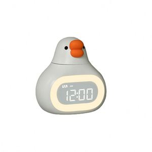 Cartoon Alarm <b>Clock</b> Auto Set Wall <b>Clock</b> Plastic Quartz Design for Living Room Single Face Needle Display - Product Image 1
