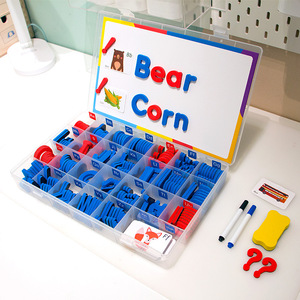 Lettres magnétiques en matériau EVA éducatif, 208 pièces avec tableau magnétique pour les enfants d'âge préscolaire, jouets d'apprentissage de l'<span class=keywords><strong>orthographe</strong></span> pour les tout-petits - Product Image 3