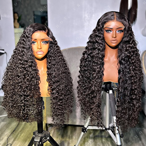 Parrucca di <span class=keywords><strong>Capelli</strong></span> Vergini Birmani Ricci 12A, Parrucca di <span class=keywords><strong>Capelli</strong></span> Umani Cambogiani 100% Vergini con Cuticole Allineate, Parrucca Frontale in Pizzo HD Senza Colla - Product Image 2