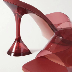 Sandales transparentes à talon cristal pour femme, nouvelle collection été, style Amina, verres à vin et sandales à bout carré tendance - Product Image 4