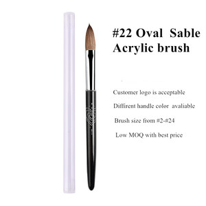 ネイルデザイン フレンチネイル DIY ラインブラシ マニキュアペン セーブル/コリンスキー オーバル ネイルアートブラシ - Product Image 6