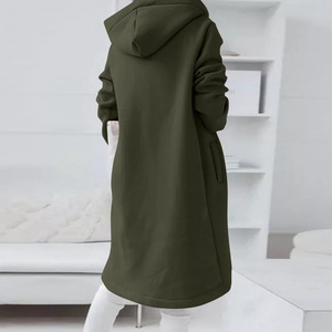 S-5XL automne/hiver nouveau <span class=keywords><strong>pull</strong></span> de rue personnalisé <span class=keywords><strong>pull</strong></span> en peluche long à <span class=keywords><strong>capuche</strong></span> à fermeture éclair - Product Image 5