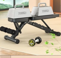 Bangku Dumbbell Lipat Multifungsi dari Baja Tahan Lama - Alat Fitness Rumah untuk Bench Press dan Sit-up