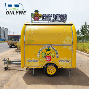 ONLYWE Remorques alimentaires à vendre par le propriétaire Mini chariot à hot-dog <span class=keywords><strong>Achat</strong></span> de camion de nourriture Remorque alimentaire avec équipements de cuisine complets - Product Image 4