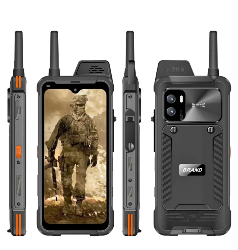 Factory Wholesale Digital DMR Walkie-Talkie Satellite Phones Android 12.0 Rugged Mobile Smartphones with NFC PTT Function