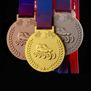 Moneta con distintivo in metallo per medaglia in rilievo maya antico in bronzo blu drago dipinto - Product Image 1