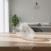 Abat-jour en verre givré à motif marbré, ouverture supérieure de 45 mm pour ventilateur de plafond, lustre, lampe de vanité, lampe murale