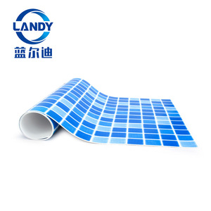 แผ่นรองพื้นสระว่ายน้ำลายโมเสค PVC กันน้ำ กันลื่น รูปทรงสี่เหลี่ยมผืนผ้า สำหรับพื้นและด้านข้างสระว่ายน้ำ - Product Image 5