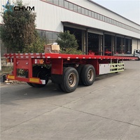 Nouvelle semi-remorque 40FT châssis de conteneur de seconde main à lit plat remorque à essieu de remorquage pour l'utilisation de conteneurs de camion