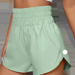 Shorts de sport pour femme 2026, taille haute, doublés, séchage rapide, coupe ample, pour yoga et course à pied - Product Image 1