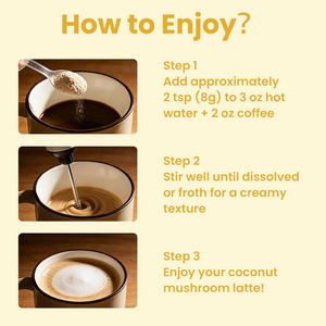 Crème de soin anti-âge pour la peau, les cheveux et les ongles, stimulant l'énergie et la concentration, à la vanille, au collagène et aux champignons, marque privée. - Product Image 4