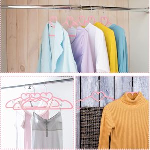Plastic Non Slip Eco-friendly Multifunction Coat <b>Hangers</b> Ultra Thin Space Saving Heart Shaped Wardrobe Clothing Organizer - Product Image 4