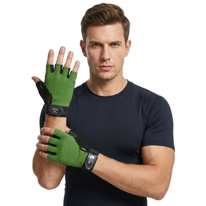 Wholesale Price Durable Lightweight Breathable Anti Slip Weightlifting Leather Unisex Half Finger Palm Protection Gym <b>Gloves</b> - Product Image 1