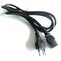 Rallonge électrique suisse noire de 1 m, 250 V, 16 A, HO5VV-F 3x1,0 mm²