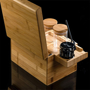 Herb Store Máy Xay Hộp Lưu Trữ Combo Với Khay Cán Hộp Đựng Tre - Product Image 3