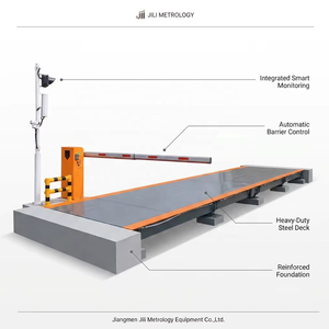 Système de pesée de pont-bascule Jili 3 x <span class=keywords><strong>9</strong></span> mètres 60 tonnes avec terminal de paiement et engrenage de précision pour le calcul du poids des marchandises en station routière - Product Image 1