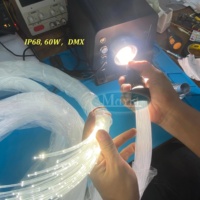 Moteur d'éclairage LED à fibre optique DMX étanche IP65 RGB pour extérieur, 3000/6000K, avec roue scintillante LED blanche, pour piscine et jardin