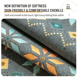 Cuscino per <span class=keywords><strong>Divano</strong></span> in Ciniglia Geometrico, Universale per Tutte le Stagioni, Antiscivolo, Stile Nordico Moderno e Semplice, <span class=keywords><strong>Copri</strong></span> Schienale e Braccioli per Soggiorno - Product Image 6