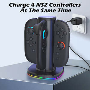 Support de charge magnétique sans fil RGB haute vitesse JYS pour Joy-Con avec support vertical de charge rapide en ABS+PCBA - Product Image 3