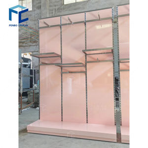 Garment Shop Furniture Design &lt;b&gt;Clothing&lt;/b&gt; Store &lt;b&gt;Shelves&lt;/b&gt; Adjustable &lt;b&gt;Clothing&lt;/b&gt; Rack &lt;b&gt;Clothing&lt;/b&gt; &lt;b&gt;Rail&lt;/b&gt; &lt;b&gt;with&lt;/b&gt; &lt;b&gt;Shelves&lt;/b&gt; - Product Image 1