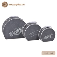 Caja de almacenamiento de madera cubierta de lona con logotipo personalizado, embalaje de regalo multifunción para bolsas