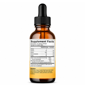 Extracto de Raíz de Cúrcuma Orgánica (Curcuma Longa) y Extracto de Fruta de Pimienta Negra, Gotas Antioxidantes de Cúrcuma, Líquido Oral de 60 ml para el Apoyo Inmunológico - Product Image 4