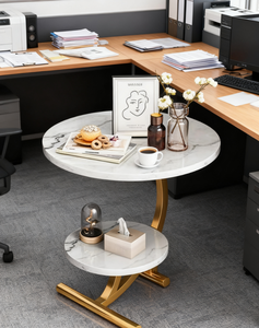 Thanh Lịch End Bảng Vòng Bằng Gỗ Bàn Cà Phê Phong Cách Bắc Âu Kim Loại Bên Bảng Cho Phòng Khách & Cạnh Giường Ngủ Sử Dụng - Product Image 2