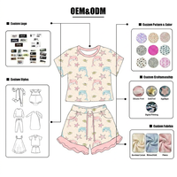 Babylovey – tenue pour bébé fille, imprimé canard mignon, haut + short, ensemble confortable, vêtements d'été doux et respirants pour bébés filles
