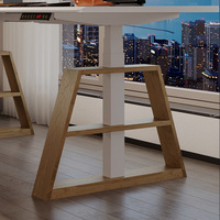 Table de bureau moderne dynamique en forme de A, pied en bois, hauteur réglable, 2023