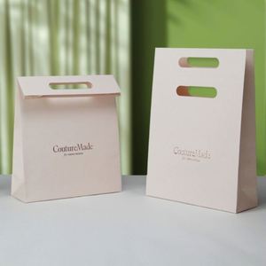 Bolsa de Papel Ecológica Personalizada, Impermeable, Blanca, de Cartón, para Compras, para Pequeñas Empresas - Product Image 4