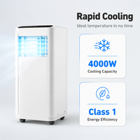 Climatiseur Électrique Portable avec Fonction de Refroidissement, Chauffage et Déshumidification 1200W 11 899 BTU/h Design Compact en Plastique pour Utilisation en Chambre