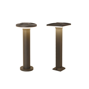 Alta calidad IP65 impermeable 4100K blanco neutro europeo clásico decorativo bolardo luz aleación de aluminio 7W negro COB paisaje - Product Image 1