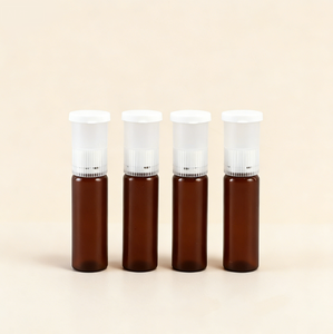 Flacone in Plastica Ambrata a Doppia Camera per Liquidi 10ml 20ml 30ml, Bottiglia per Farmaci Liquidi con Tappo Antimanomissione - Product Image 3