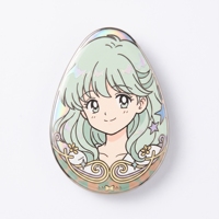 Badge en métal personnalisé OEM, moderne, en forme d'œuf, avec impression de personnage d'anime, broche à découpe irrégulière, souvenir, cadeau de collection pour les fêtes