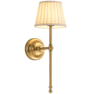 Lámpara de pared estilo rústico, cuerpo de cobre, pantalla blanca, bombilla LED E26, control con interruptor, para dormitorio, pasillo, sala de estar - Product Image 5