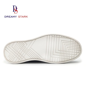 Luxury Navy Blue <b>Leather</b> Sneakers for <b>Men</b>, Handcrafted Embossed Casual <b>Trainers</b> with Comfortable Insole - Product Image 5