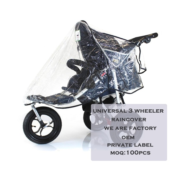 Universal Waterproof Plastic Bayby Pram/Stroller Rain Covers Weather Shield for Baby Strollers Pram