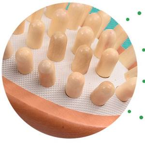 Femcery Naturholz Anti Cellulite Massage gerät Körper abnehmen Zirkulation bürste Muskel Relax Palm Sauna Spa Bad Massage - Product Image 5