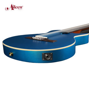 NOVITÀ Chitarra <span class=keywords><strong>Classica</strong></span> Elettrificata Thinline 39" in Abete Massello con Finitura Opaca Metallizzata e Pickup Attivo (AEC17SEC) - Product Image 5