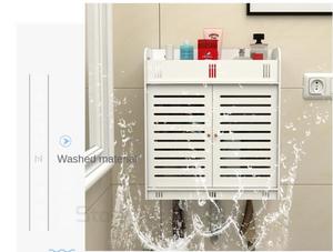 طبقات شبكية مجوفة بنمط زهور مثبتة على الحائط مستحضرات تجميل خالية من الخشب والبلاستيك رف تخزين المرحاض - Product Image 6