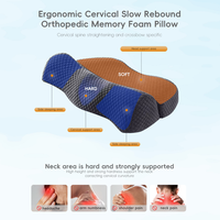 YUE RISE Ensemble de 2 oreillers ergonomiques orthopédiques en mousse à mémoire de forme pour un soutien 360° – Remises groupées °   Support de nuque et alignement de la courbe