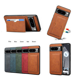 Denior | Funda de teléfono de cuero PU con inserción de tarjeta retro resistente a caídas para <span class=keywords><strong>GOOGLE</strong></span> - Product Image 4