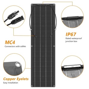 แผงโซลาร์เซลล์แบบยืดหยุ่น Alecter Solar APH-P04 รุ่นพรีเมียม 50W ผลิตจากซิลิคอนโมโนคริสตัลไลน์ กันน้ำระดับ IP67 ประสิทธิภาพ 18.5% น้ำหนัก 0.72 กก. - Product Image 4