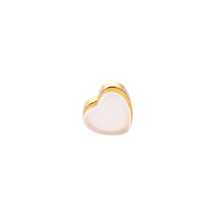 Heart Shape Gold Plated Silicone <b>Stud</b> <b>Earrings</b> For Everyday Wear - Product Image 5