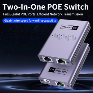 Hot bán hoạt động 1000Mbps 1 trong <span class=keywords><strong>2</strong></span> out Port PoE Mạng Extender RJ45 Mạng chuyển đổi Extender cho IP Camera POE chuyển đổi - Product Image 2