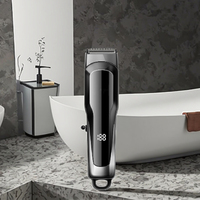 Tondeuse à cheveux électrique intelligente professionnelle haute puissance, longueurs réglables, étanche IPX7, autonomie de 120 minutes pour usage domestique