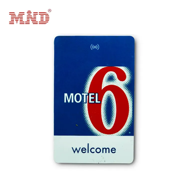 Özel boş Motel 6 Keycard PVC RFID güç için otel odası kapı kilidi Keycards