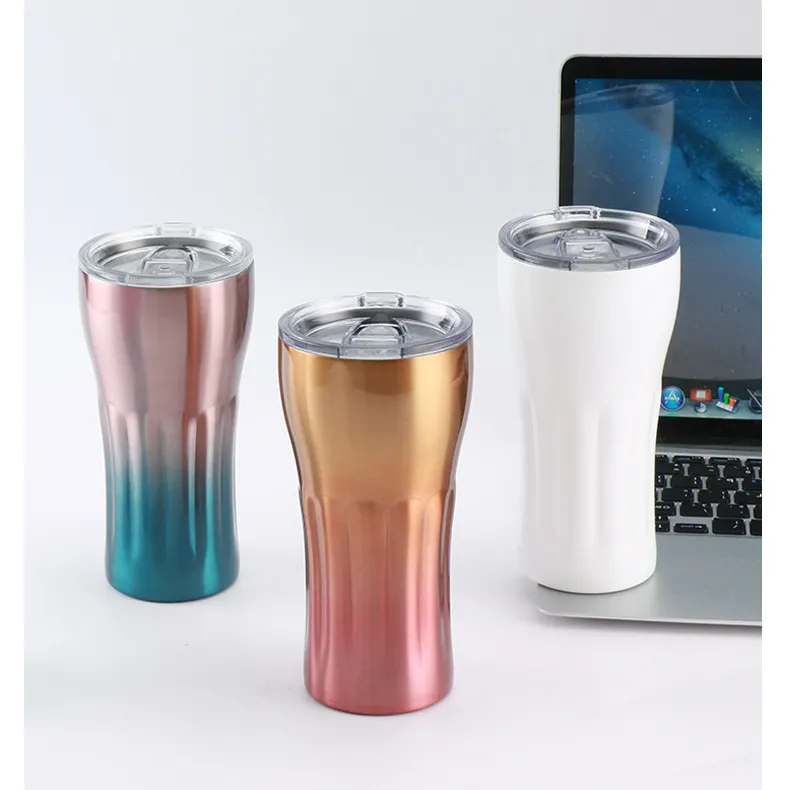 Bicchieri isolanti in plastica acrilica per tè e caffè bicchieri Thermos sottovuoto a doppia parete in acciaio inossidabile con cannuccia
