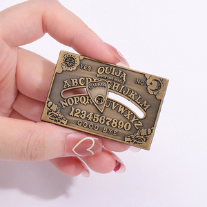 Vintage Rotating Unique Retro Brooch Horror Charm OUIJA Metal Badge Personalized Letter Label Pin Witchcraft Divination Board - Product Image 4